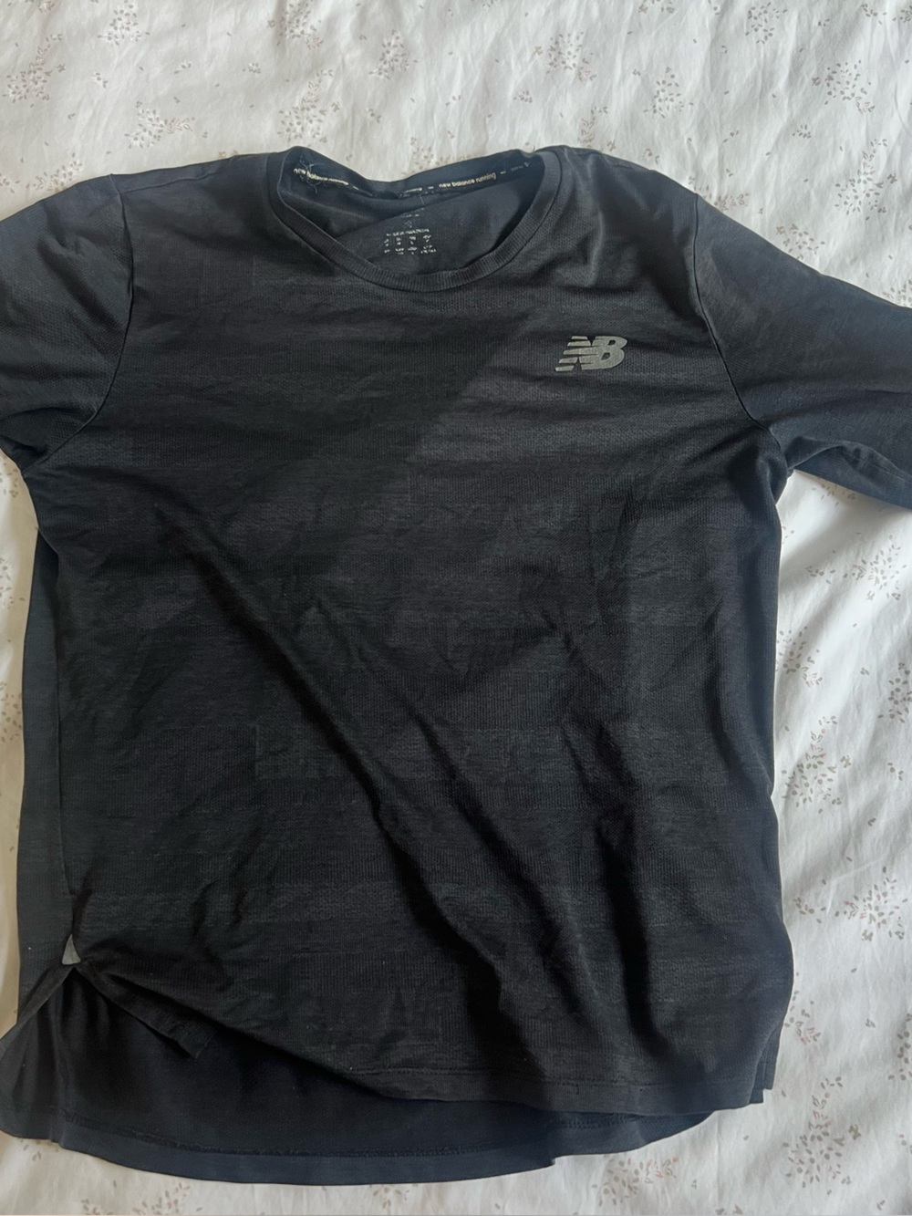 New Balance Black Long Sleeve Crew Performance Tee